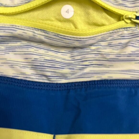 Lululemon Speed Short Neon Yellow and Blue Athletic Shorts - Picture 8 of 8